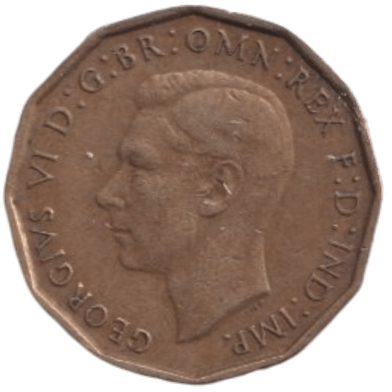 1946 THREE PENCE ( FINE ) REF-10 - THREEPENCE - Cambridgeshire Coins