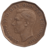 1946 THREE PENCE ( FINE ) REF-10 - THREEPENCE - Cambridgeshire Coins