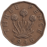 1946 THREE PENCE ( FINE ) REF-10 - THREEPENCE - Cambridgeshire Coins