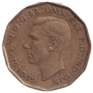 1946 THREE PENCE ( FINE ) REF-13 - THREEPENCE - Cambridgeshire Coins
