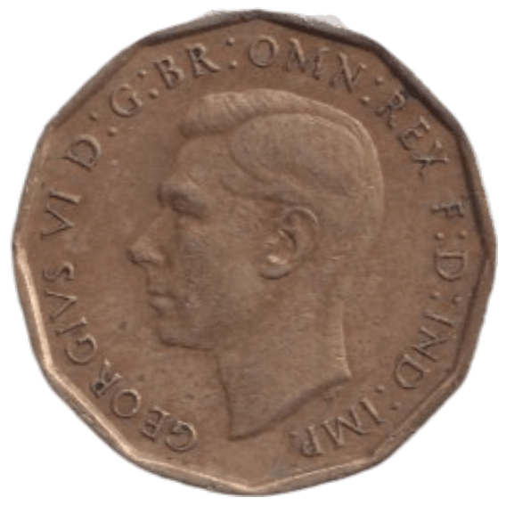 1946 THREE PENCE ( FINE ) REF-13 - THREEPENCE - Cambridgeshire Coins