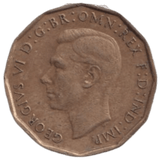 1946 THREE PENCE ( FINE ) REF-13 - THREEPENCE - Cambridgeshire Coins