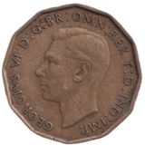 1946 THREE PENCE ( FINE ) REF-14 - THREEPENCE - Cambridgeshire Coins
