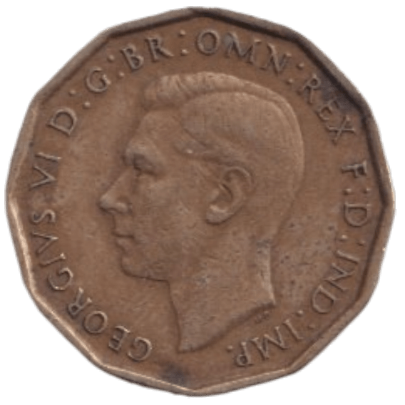 1946 THREE PENCE ( FINE ) REF-16 - THREEPENCE - Cambridgeshire Coins