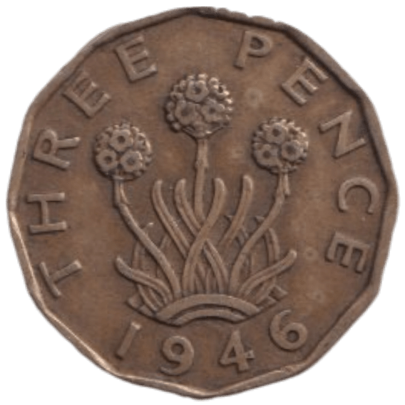 1946 THREE PENCE ( FINE ) REF-17 - THREEPENCE - Cambridgeshire Coins