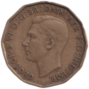 1946 THREE PENCE ( FINE ) REF-17 - THREEPENCE - Cambridgeshire Coins