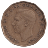 1946 THREE PENCE ( FINE ) REF-18 - THREEPENCE - Cambridgeshire Coins