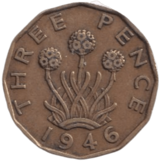 1946 THREE PENCE ( FINE ) REF-19 - THREEPENCE - Cambridgeshire Coins