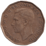 1946 THREE PENCE ( FINE ) REF-20 - THREEPENCE - Cambridgeshire Coins