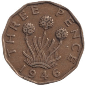 1946 THREE PENCE ( FINE ) REF-21 - THREEPENCE - Cambridgeshire Coins