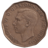 1946 THREE PENCE ( FINE ) REF-22 - THREEPENCE - Cambridgeshire Coins