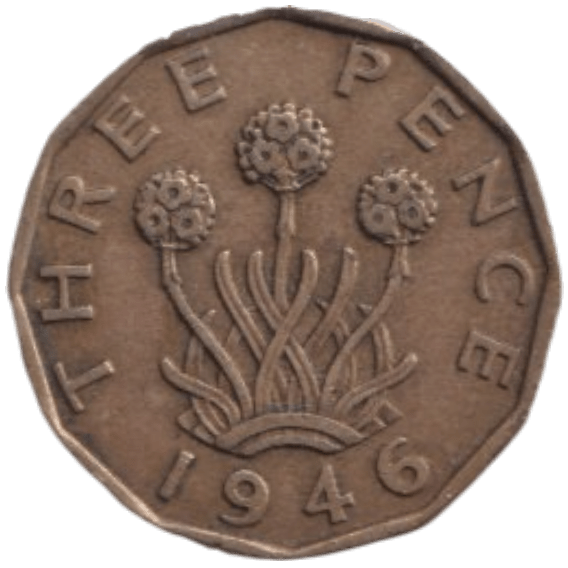 1946 THREE PENCE ( FINE ) REF-22 - THREEPENCE - Cambridgeshire Coins