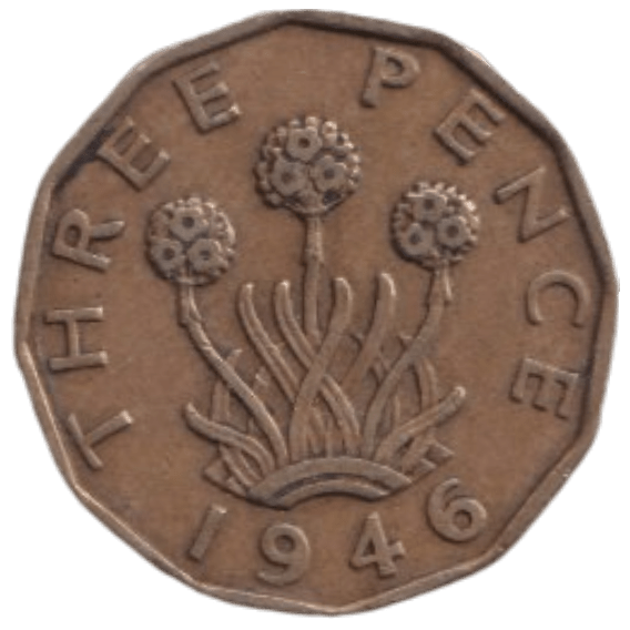 1946 THREE PENCE ( FINE ) REF-23 - THREEPENCE - Cambridgeshire Coins