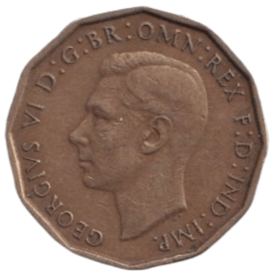 1946 THREE PENCE ( FINE ) REF-24 - THREEPENCE - Cambridgeshire Coins
