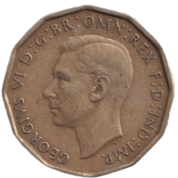 1946 THREE PENCE ( FINE ) REF-5 - THREEPENCE - Cambridgeshire Coins