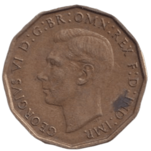 1946 THREE PENCE ( FINE ) REF-6 - THREEPENCE - Cambridgeshire Coins