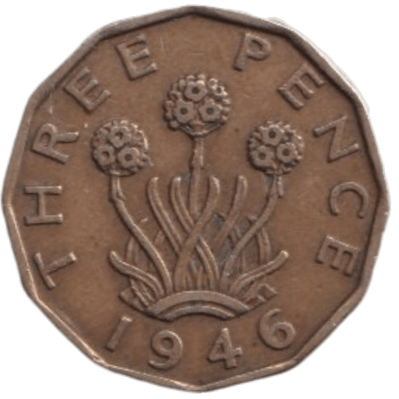 1946 THREE PENCE ( FINE ) REF-7 - THREEPENCE - Cambridgeshire Coins