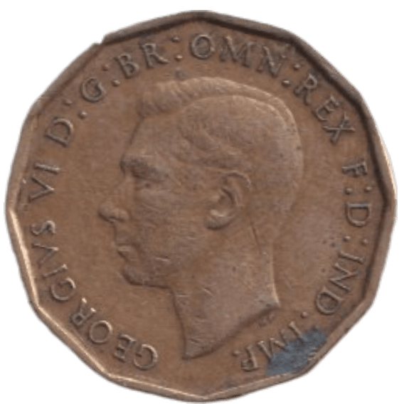 1946 THREE PENCE ( FINE ) REF-7 - THREEPENCE - Cambridgeshire Coins