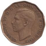 1946 THREE PENCE ( FINE ) REF-9 - THREEPENCE - Cambridgeshire Coins