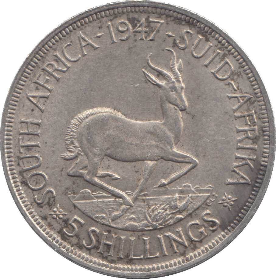 1947 5 SHILLINGS SOUTH AFRICA - WORLD COINS - Cambridgeshire Coins