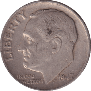 1947 DIME USA - WORLD COINS - Cambridgeshire Coins