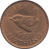 1947 FARTHING ( AUNC ) - FARTHING - Cambridgeshire Coins