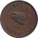 1947 FARTHING ( EF ) - FARTHING - Cambridgeshire Coins