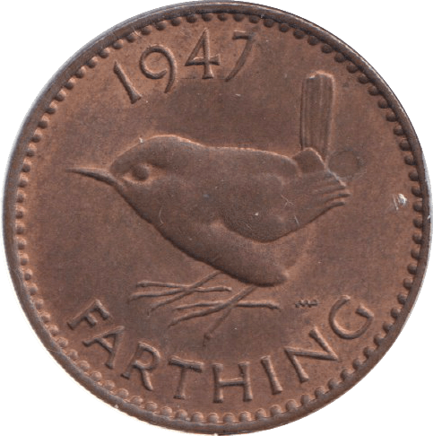 1947 FARTHING ( UNC ) - WORLD COINS - Cambridgeshire Coins