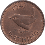 1947 FARTHING ( UNC ) - WORLD COINS - Cambridgeshire Coins