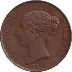 1947 HALF PENNY ( AUNC ) - HALFPENNY - Cambridgeshire Coins