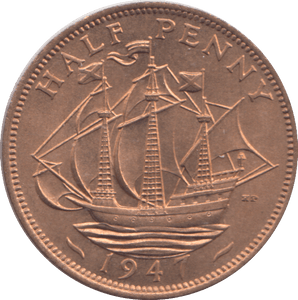 1947 HALF PENNY ( UNC ) - HALFPENNY - Cambridgeshire Coins