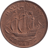 1947 HALFPENNY ( BU ) - HALFPENNY - Cambridgeshire Coins