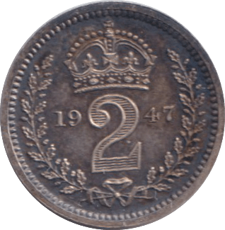 1947 MAUNDY TWOPENCE ( UNC ) 1 - MAUNDY TWOPENCE - Cambridgeshire Coins