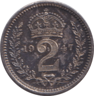 1947 MAUNDY TWOPENCE ( UNC ) 2 - MAUNDY TWOPENCE - Cambridgeshire Coins