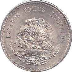 1947 SILVER 5 PESO MEXICO - SILVER WORLD COINS - Cambridgeshire Coins