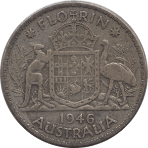 1947 SILVER FLORIN AUSTRALIA - SILVER WORLD COINS - Cambridgeshire Coins