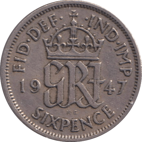 1947 SIXPENCE ( FINE ) - SIXPENCE - Cambridgeshire Coins