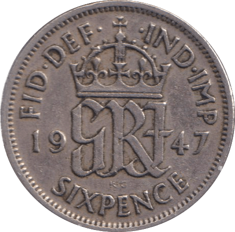 1947 SIXPENCE ( GF ) - SIXPENCE - Cambridgeshire Coins