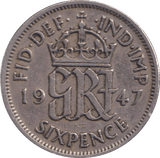 1947 SIXPENCE ( GF ) - SIXPENCE - Cambridgeshire Coins