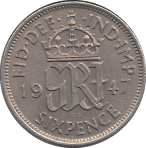 1947 SIXPENCE ( GVF ) - SIXPENCE - Cambridgeshire Coins