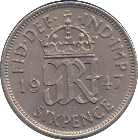 1947 SIXPENCE ( GVF ) - SIXPENCE - Cambridgeshire Coins