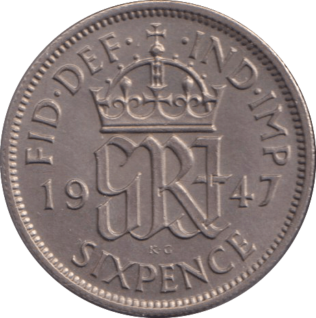 1947 SIXPENCE ( UNC ) - SIXPENCE - Cambridgeshire Coins