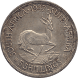1947 SOUTH AFRICA 5 SHILLINGS - WOLRD SILVER COINS - Cambridgeshire Coins