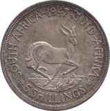 1947 SOUTH AFRICA 5 SHILLINGS - WOLRD SILVER COINS - Cambridgeshire Coins
