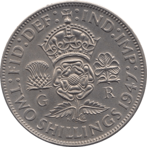 1947 TWO SHILLINGS ( UNC ) - FLORIN - Cambridgeshire Coins