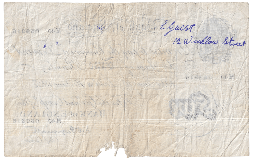 1947 WHITE FIVE POUND NOTE JUNE 10TH LONDON BANK OF ENGLAND PEPPIATT W£5 - 41 - £5 BANKNOTES WHITE - Cambridgeshire Coins