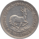 1948 5 SHILLINGS SOUTH AFRICA - WORLD COINS - Cambridgeshire Coins