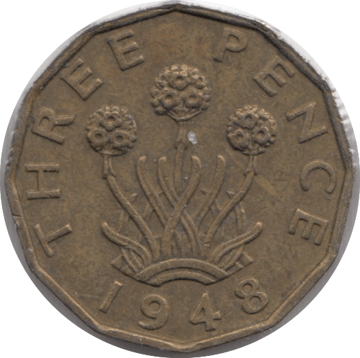 1948 BRASS THREEPENCE ( AUNC ) - THREEPENCE - Cambridgeshire Coins