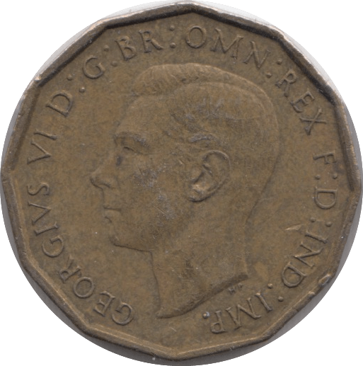 1948 BRASS THREEPENCE ( AUNC ) - THREEPENCE - Cambridgeshire Coins