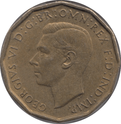 1948 BRASS THREEPENCE ( UNC ) 2 - THREEPENCE - Cambridgeshire Coins